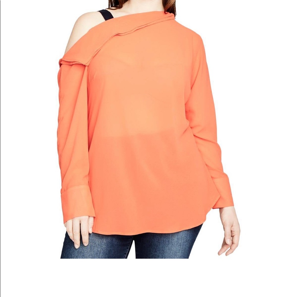 NWT Rachel Roy Plus Asymmetrical Cold shoulder